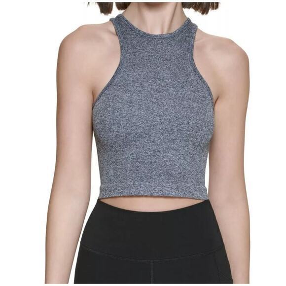 Calvin Klein Tops - Calvin Klein Performance Women's Ribbed‎ Crop Top, Gray  Heather,  size Medium